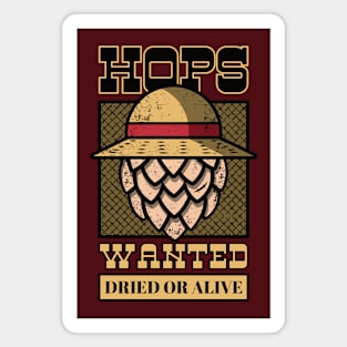 Pirate Beer Hops with Straw Hat Magnet